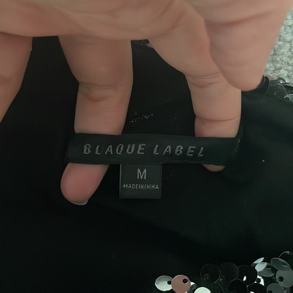 Black sequin one shoulder dress - Picture 2 of 3